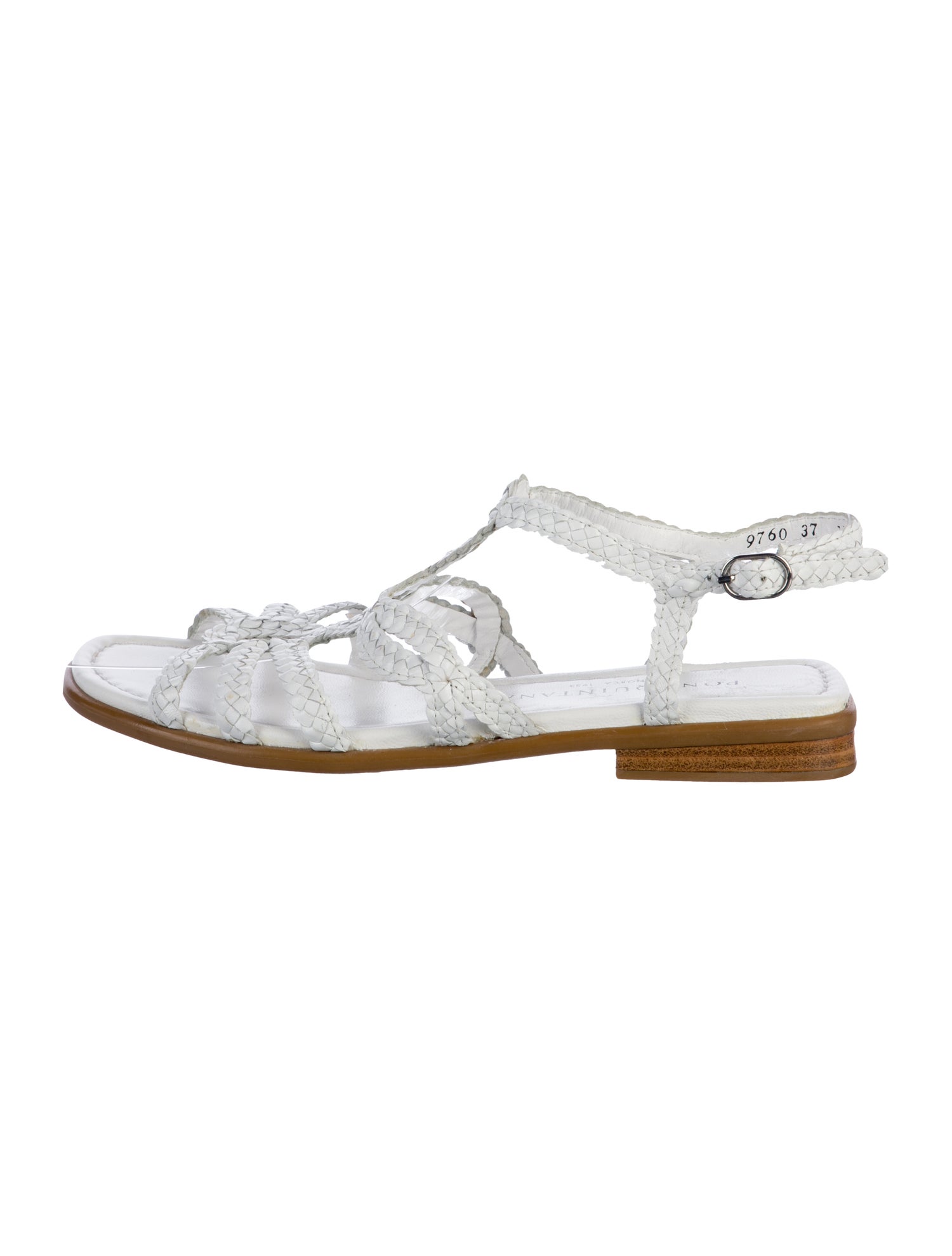 Pons Quintana Leather Braided Accents Gladiator Sandals
