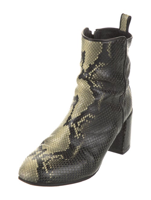 Pons Quintana Embossed Leather Animal Print Boots