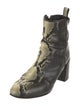 Pons Quintana Embossed Leather Animal Print Boots