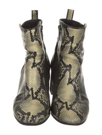 Pons Quintana Embossed Leather Animal Print Boots