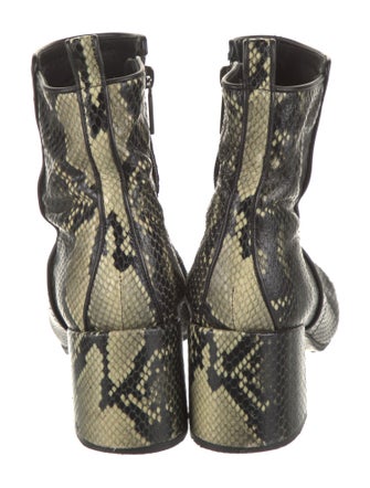 Pons Quintana Embossed Leather Animal Print Boots
