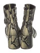 Pons Quintana Embossed Leather Animal Print Boots
