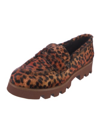 Pons Quintana Ponyhair Animal Print Loafers