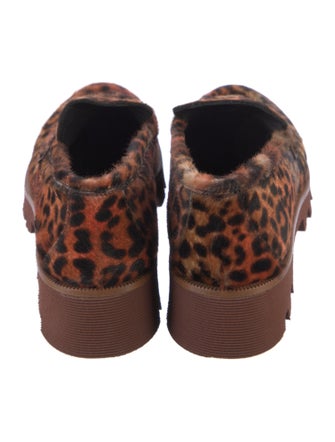 Pons Quintana Ponyhair Animal Print Loafers