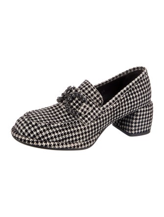 Pons Quintana Velvet Houndstooth Print Pumps