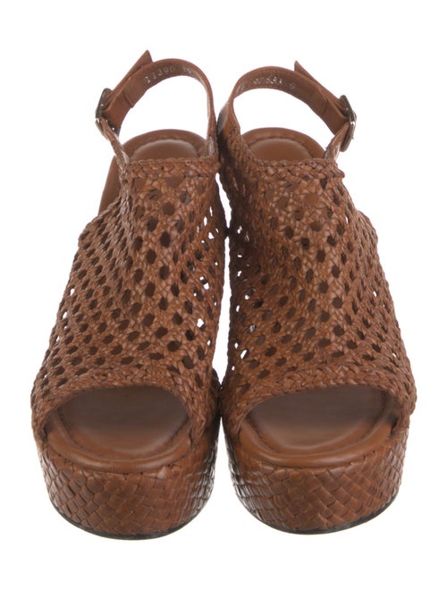 Pons Quintana Leather Animal Print Slingback Sandals