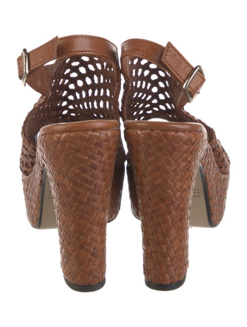 Pons Quintana Leather Animal Print Slingback Sandals