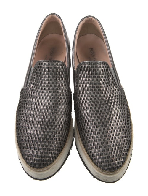 Pons Quintana Leather Colorblock Pattern Sneakers