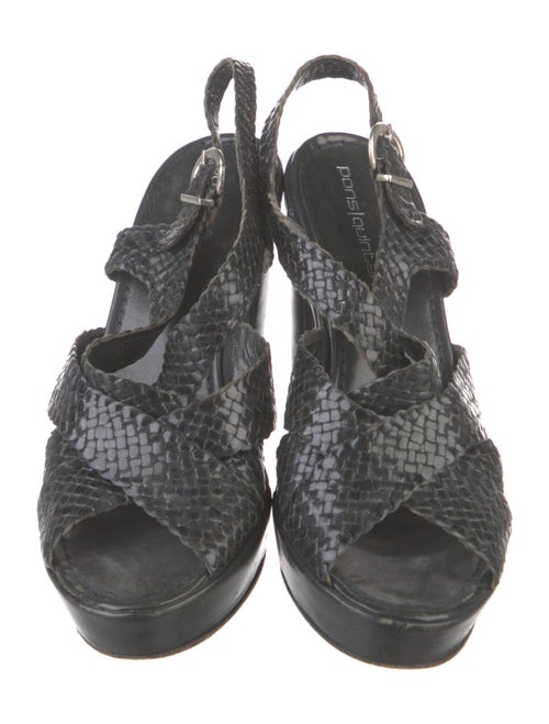 Pons Quintana Leather Braided Accents Slingback Sandals