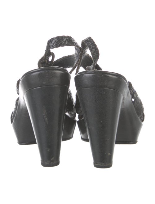 Pons Quintana Leather Braided Accents Slingback Sandals