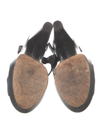 Pons Quintana Leather Braided Accents Slingback Sandals