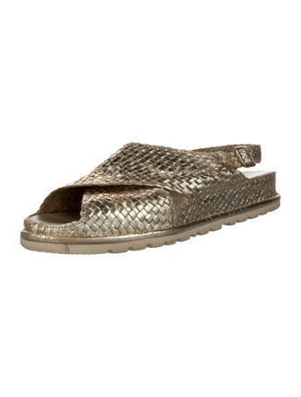 Pons Quintana Leather Animal Print Slides