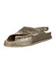 Pons Quintana Leather Animal Print Slides