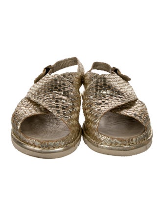 Pons Quintana Leather Animal Print Slides