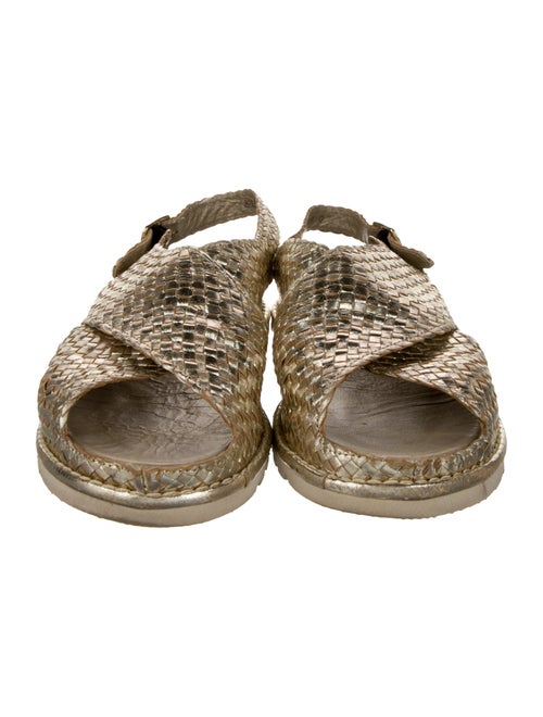 Pons Quintana Leather Animal Print Slides