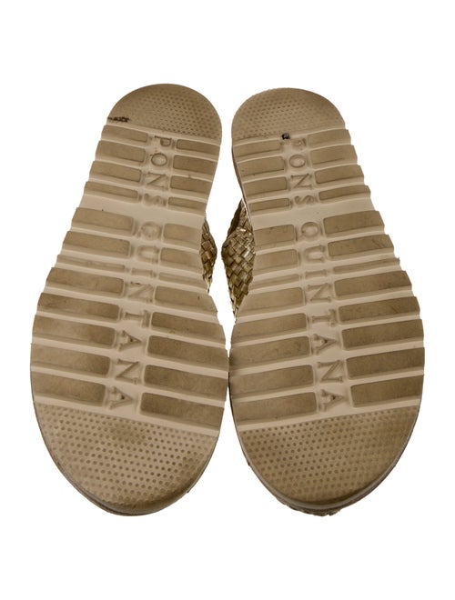 Pons Quintana Leather Animal Print Slides