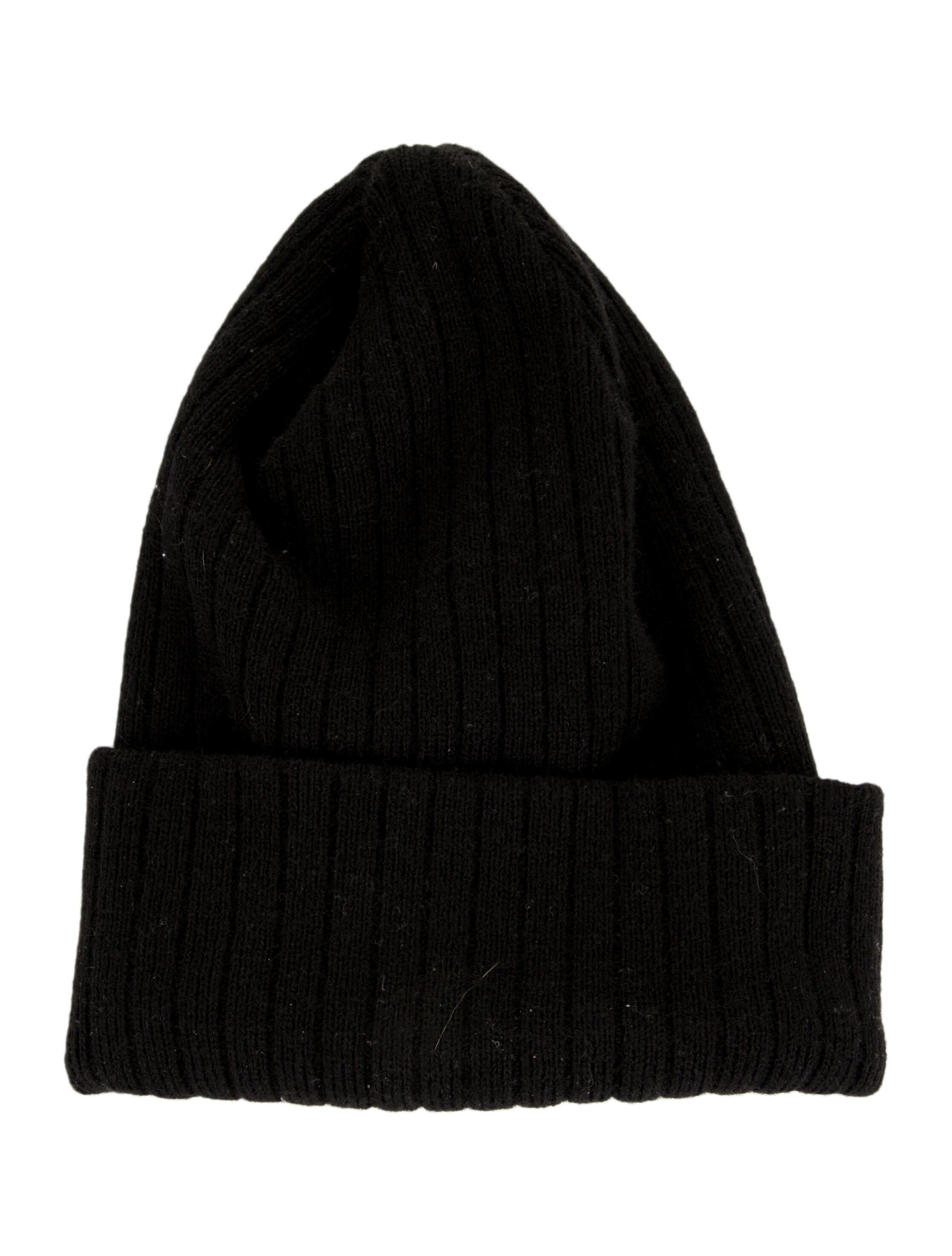 Prada Sport Ribbed Knit Beanie - Black Hats, Accessories