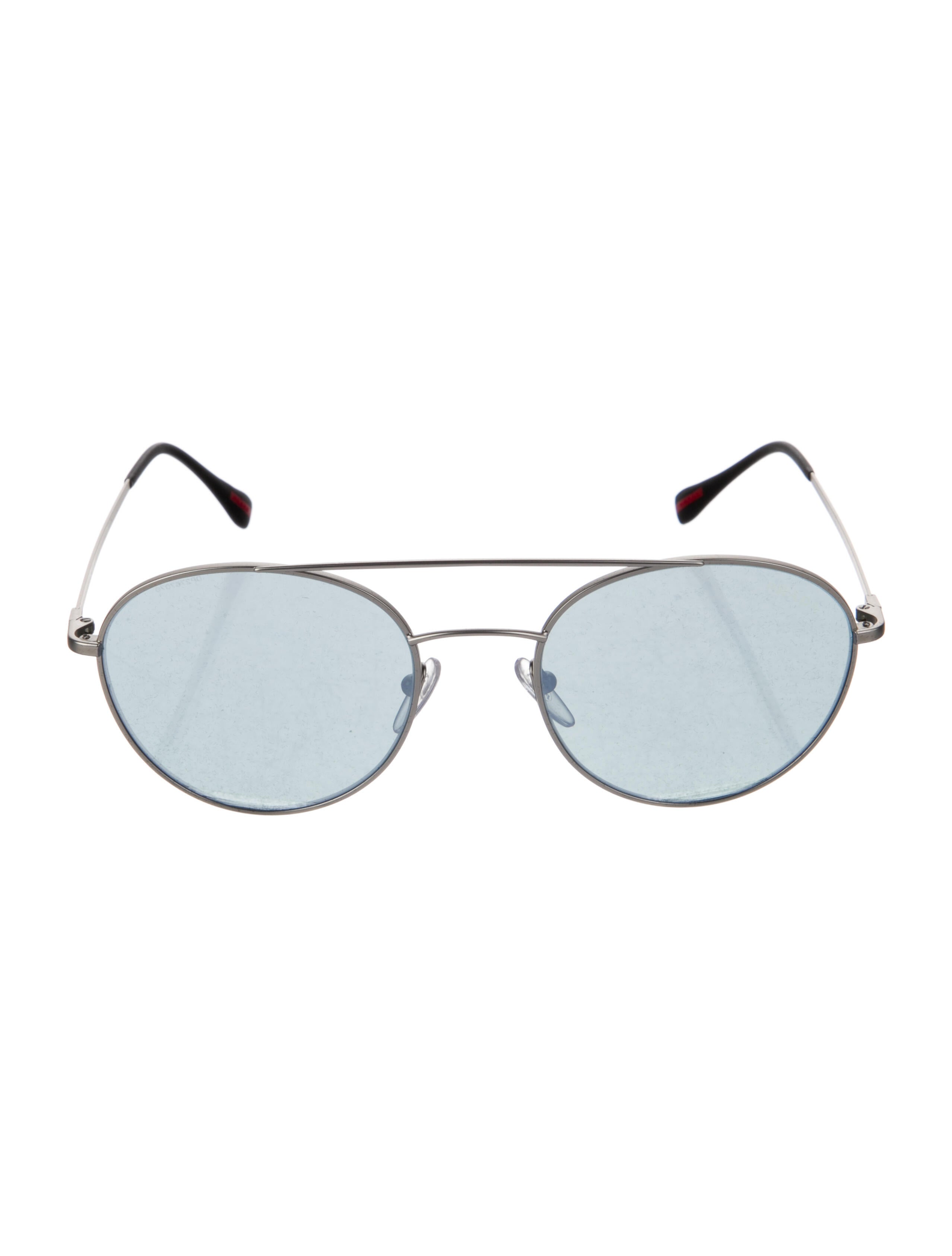 Prada Sport Aviator Mirrored Sunglasses Silver Sunglasses