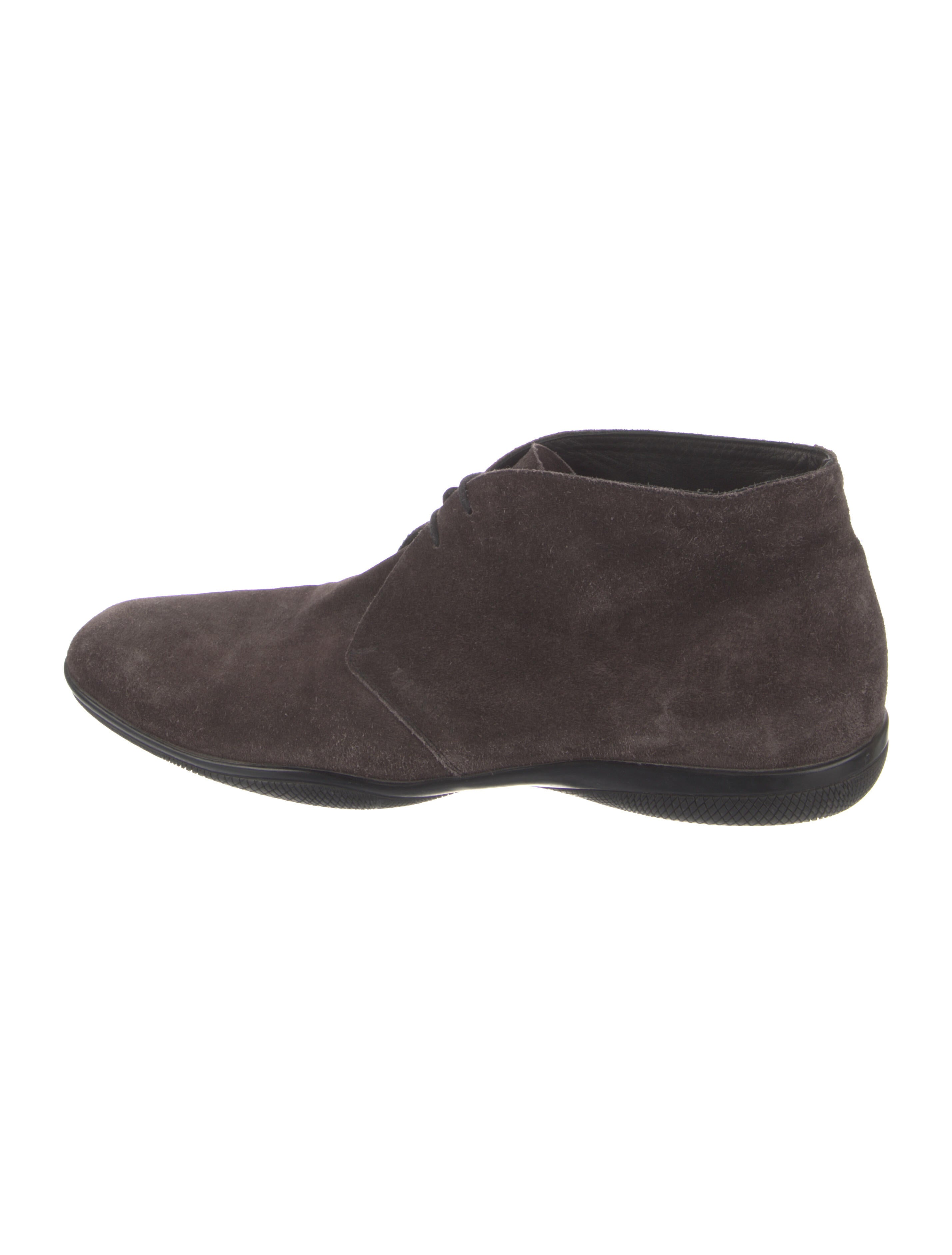 Prada Sport Suede LaceUp Boots Brown Boots, Shoes WPR108012 The