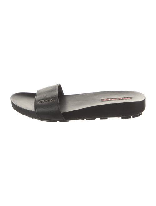 Prada Sport Leather Printed Slides