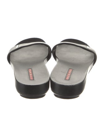 Prada Sport Leather Printed Slides