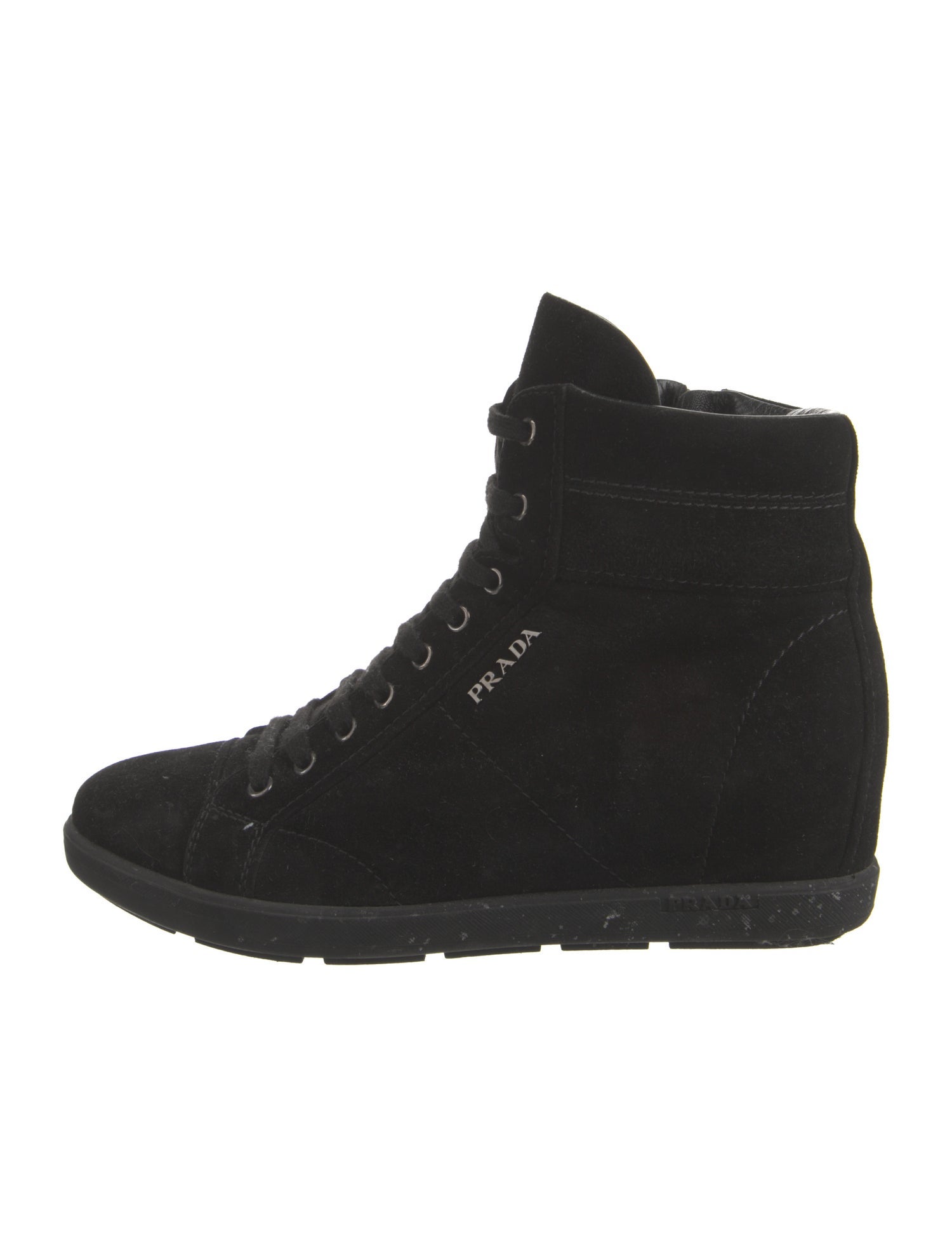 Prada Sport Suede LaceUp Boots Black Boots, Shoes WPR121622 The