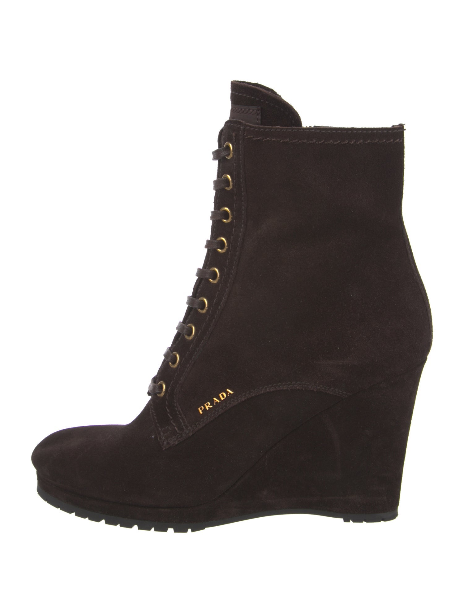 Prada Sport Suede LaceUp Boots Brown Boots, Shoes WPR124107 The