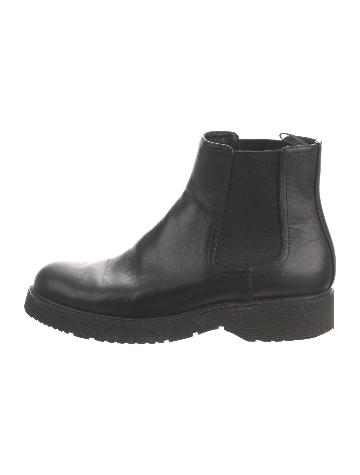 Prada Sport Leather Chelsea Boots - Black Boots, Shoes