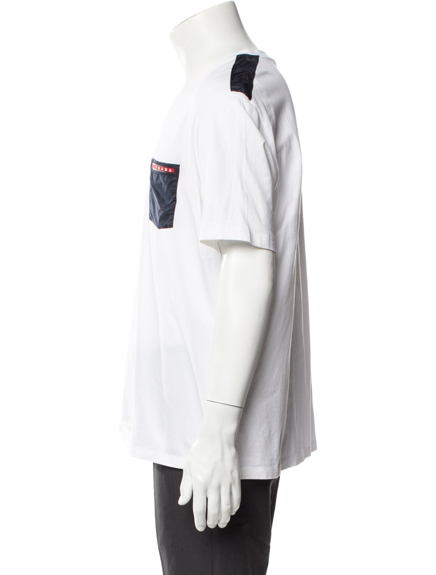 Prada Sport Enameled Metal Triangle Graphic Print T-Shirt