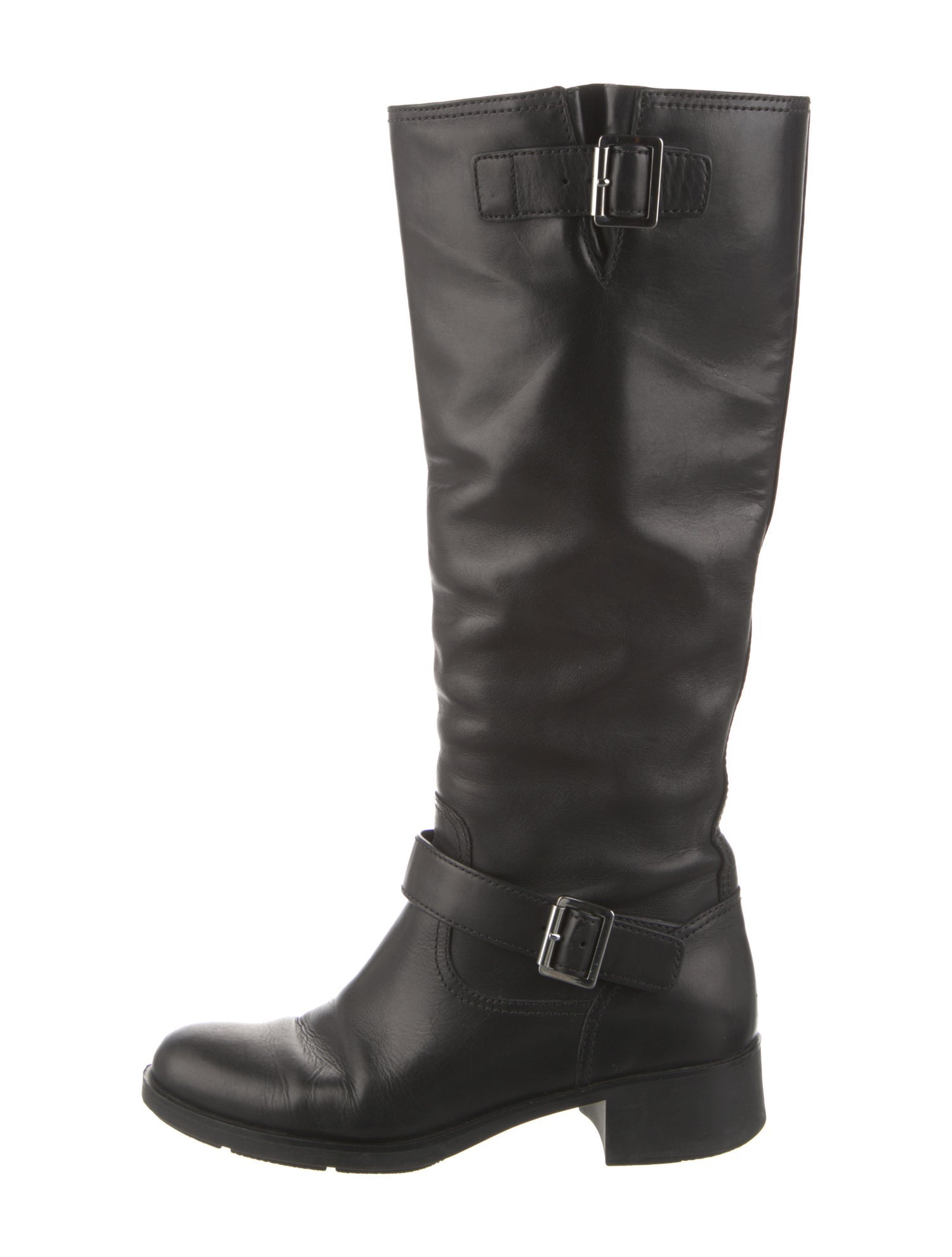 Prada Sport Leather Riding Boots