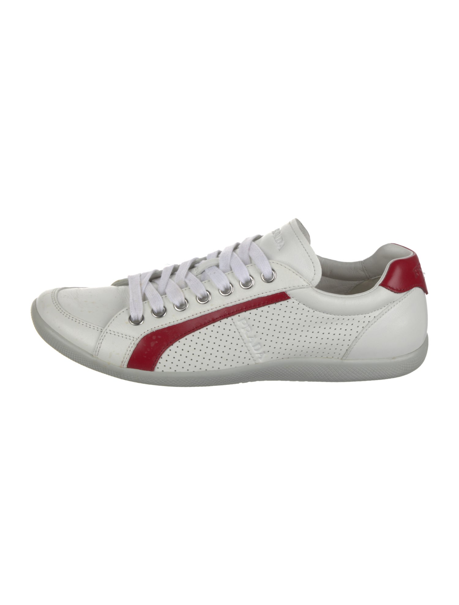 Prada Sport Leather Graphic Print Sneakers