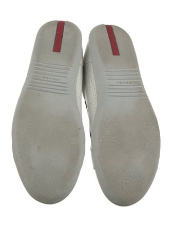 Prada Sport Leather Graphic Print Sneakers