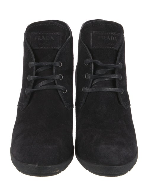 Prada Sport Suede Lace-Up Boots