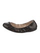 Prada Sport Patent Leather Lasercut Accents Ballet Flats
