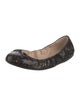 Prada Sport Patent Leather Lasercut Accents Ballet Flats
