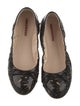 Prada Sport Patent Leather Lasercut Accents Ballet Flats