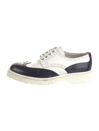 Prada Sport Leather Lasercut Accents Oxfords