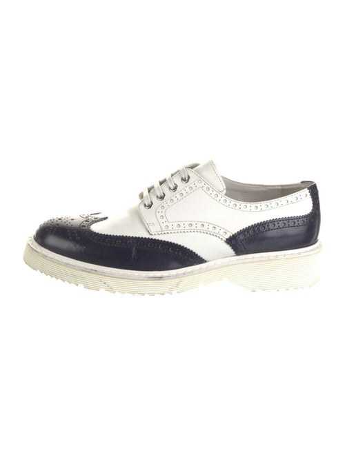 Prada Sport Leather Lasercut Accents Oxfords