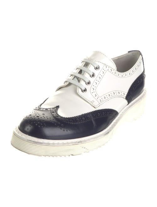 Prada Sport Leather Lasercut Accents Oxfords