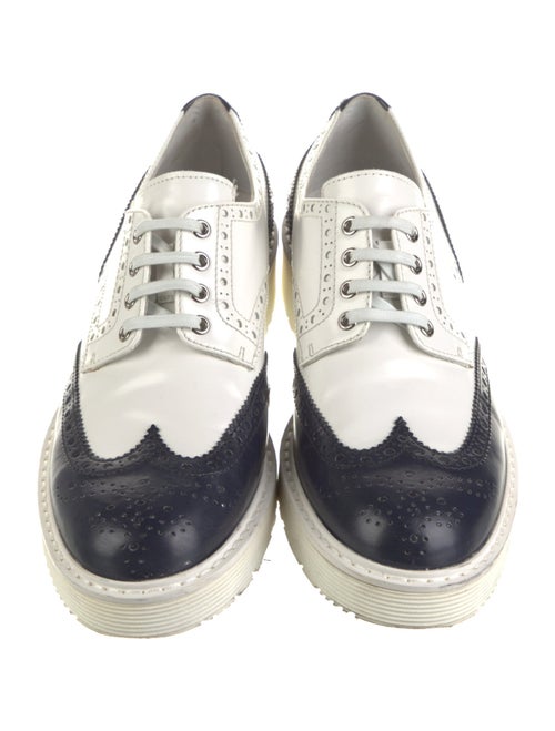Prada Sport Leather Lasercut Accents Oxfords