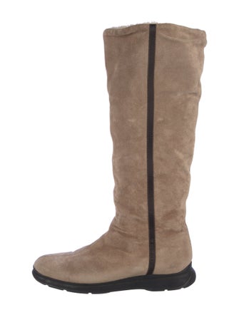 Prada Sport Suede Riding Boots