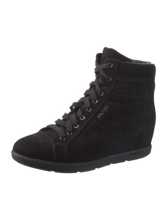 Prada Sport Suede Lace-Up Boots
