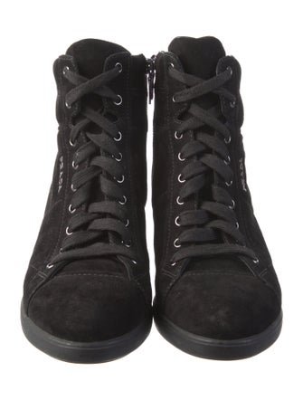 Prada Sport Suede Lace-Up Boots