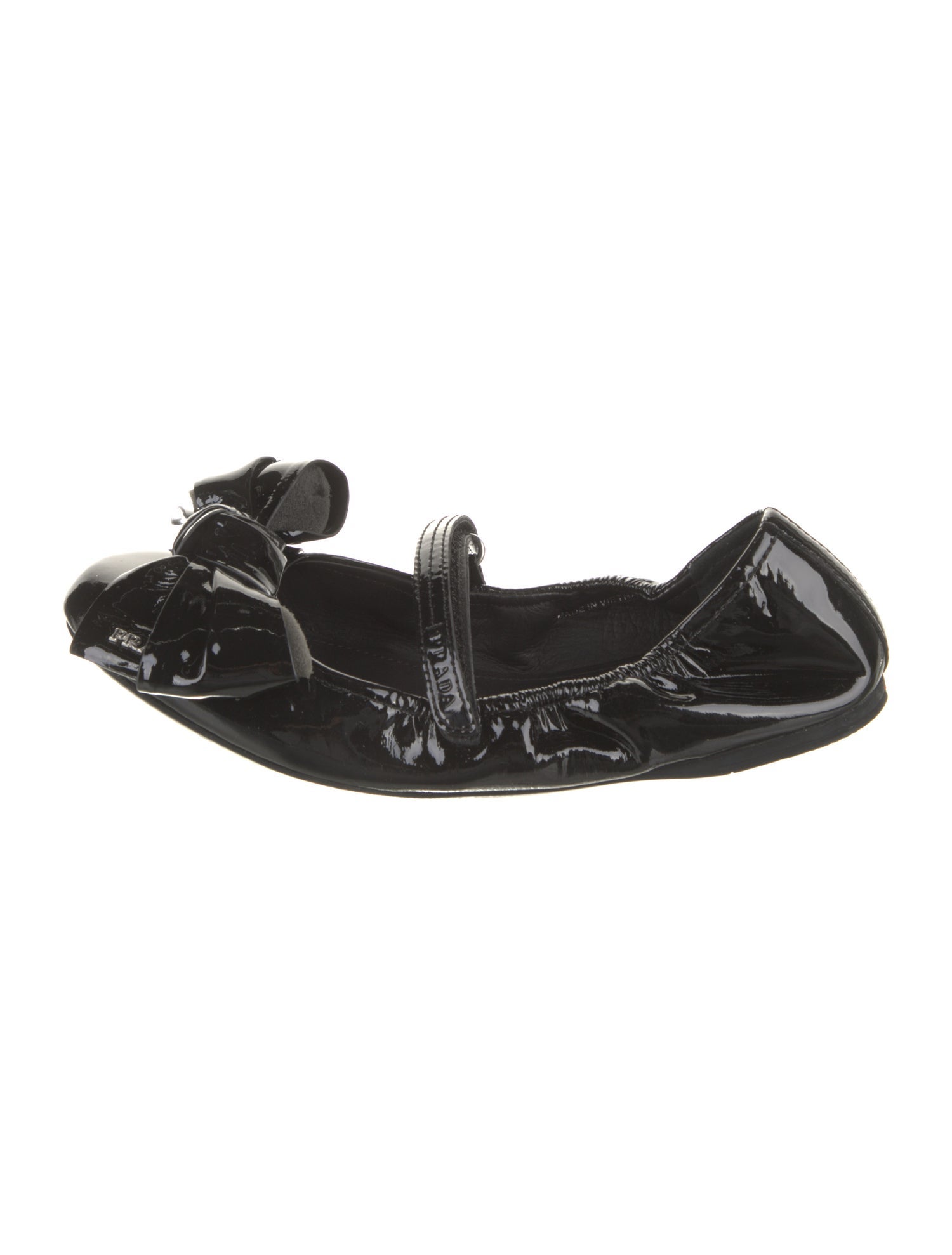Prada Sport Girls' Patent Leather Ballet Flats