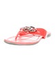Prada Sport Patent Leather Chain-Link Accents Slides