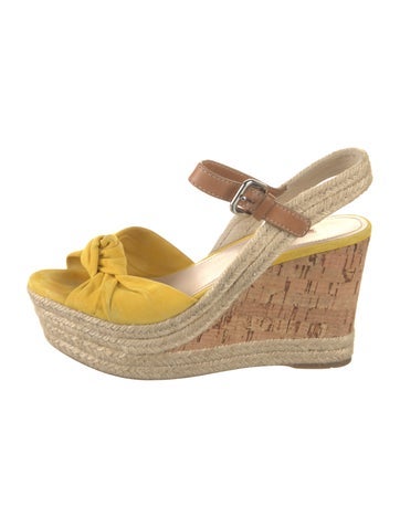 Prada Sport Sandals Suede Colorblock Pattern Espadrilles 5.5