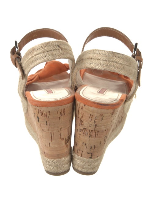 Prada Sport Suede Leather Trim Embellishment Espadrilles