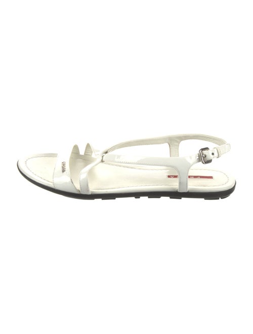 Prada Sport Patent Leather Slingback Sandals