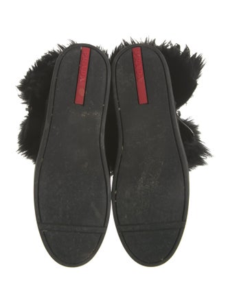 Prada Sport Lined Suede Lace-Up Boots