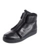 Prada Sport Leather Fur Trim Sneakers